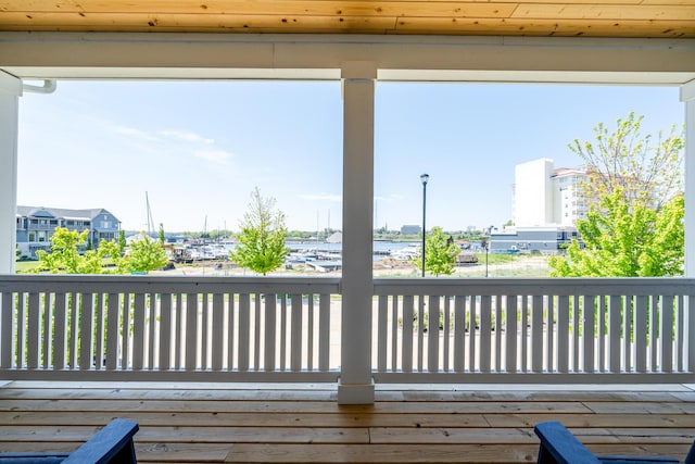 917 Harbor Dr E, Saint Joseph, MI 49085 - wooden deck with a water view