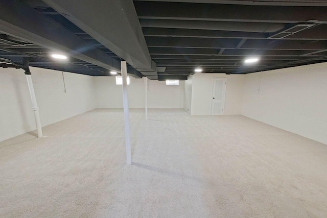 2113 12th St, Wyandotte, MI 48192 - basement with carpet flooring