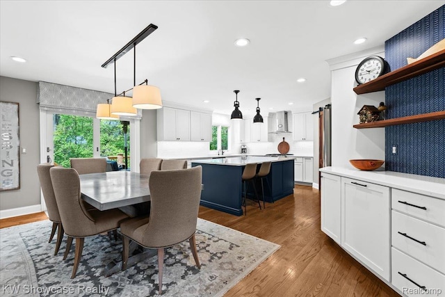 1307 Trillium Ct, Wixom, MI 48393 - dining space with dark wood finished floors and recessed lighting