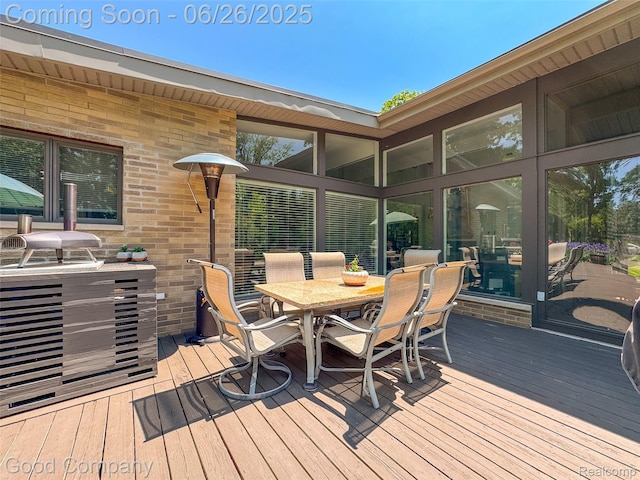 30239 Hickory Ln, Franklin, MI 48025 - wooden deck with outdoor dining space