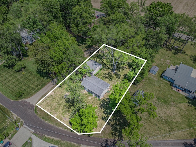 32205 James St, Colon, MI 49040 - aerial view of property and surrounding area with property boundaries highlighted