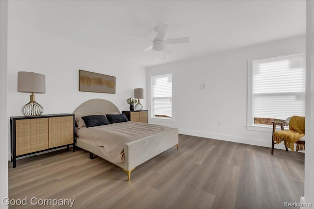 2827 16th St, Detroit, MI 48216 - bedroom featuring wood finished floors and ceiling fan