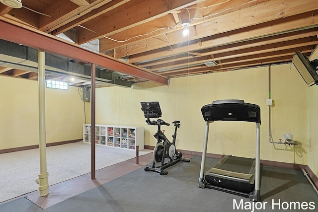 7125 Brooklyn Ave SE, Grand Rapids, MI 49508 - workout area with baseboards