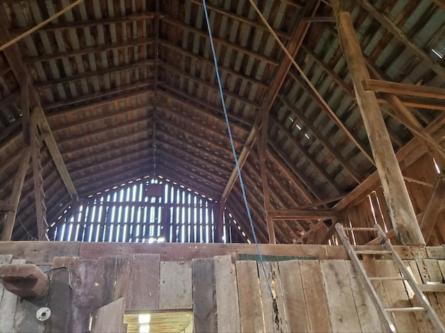 855 E Hansen Rd, Scottville, MI 49454 - miscellaneous room with lofted ceiling