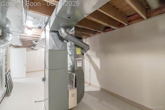43221 Pointe Dr Unit 57, Clinton Township, MI 48038 - unfinished below grade area with heating unit and baseboards