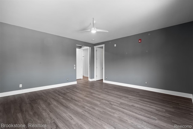 1711 Livernois St Unit 7, Ferndale, MI 48220 - unfurnished room with wood finished floors, ceiling fan, and baseboards