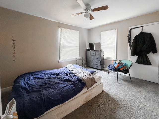 19549 Melrose Ave, Southfield, MI 48075 - carpeted bedroom with ceiling fan