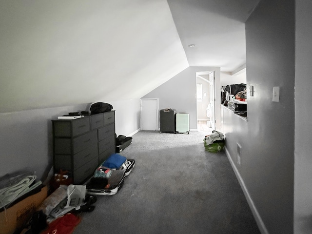 19549 Melrose Ave, Southfield, MI 48075 - additional living space with lofted ceiling, carpet, and baseboards