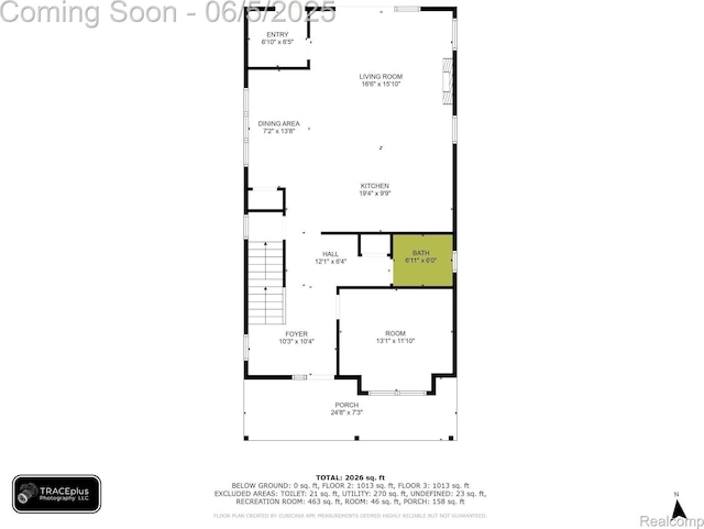 1285 Ruffner Ave, Birmingham, MI 48009 - property floor plan