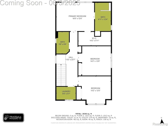 1285 Ruffner Ave, Birmingham, MI 48009 - floor plan / room layout