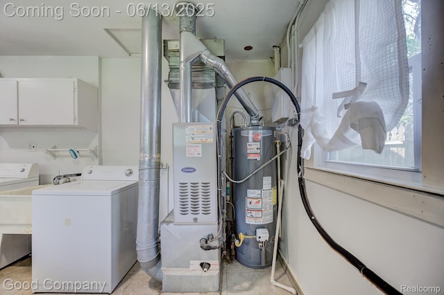 585 Roth Blvd, Clawson, MI 48017 - utility room with gas water heater and washing machine and clothes dryer
