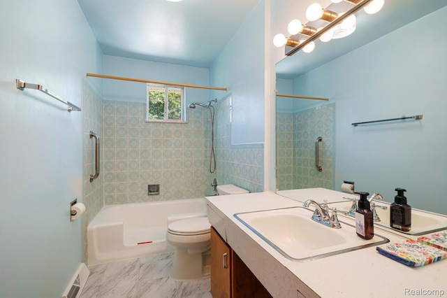1312 N Bielby St, Waterford, MI 48328 - bathroom featuring  shower combination, vanity, and toilet
