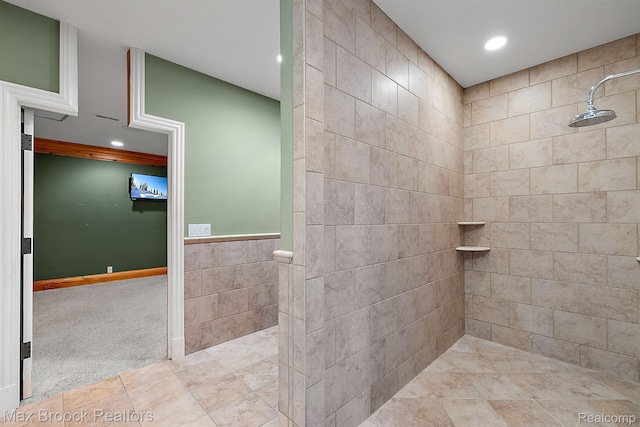 2921 Turtle Pond Ct, Bloomfield Hills, MI 48302 - full bathroom featuring walk in shower and recessed lighting