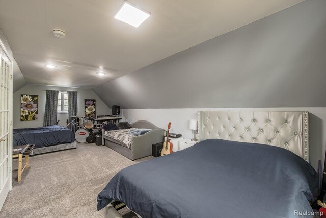 2475 S Ortonville Rd S, Ortonville, MI 48462 - carpeted bedroom with lofted ceiling