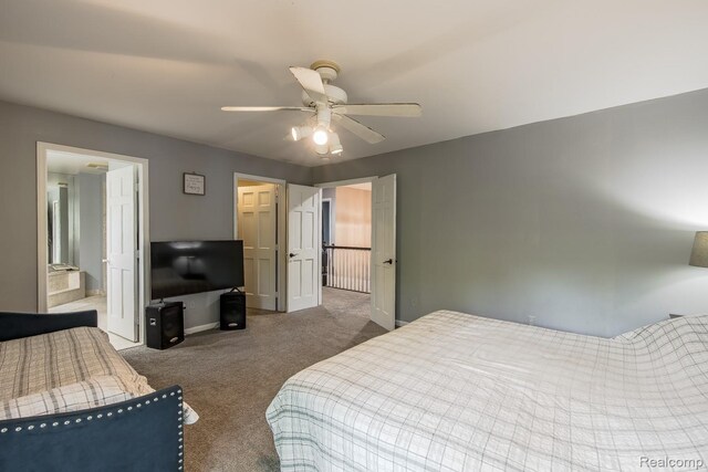 2475 S Ortonville Rd S, Ortonville, MI 48462 - carpeted bedroom featuring baseboards and ceiling fan