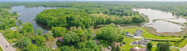 2475 S Ortonville Rd S, Ortonville, MI 48462 - view of property location featuring a large body of water and a heavily wooded area