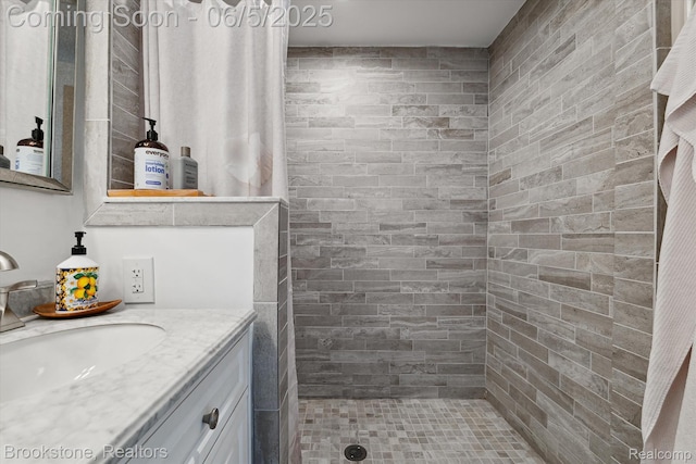 20171 Renfrew Rd, Detroit, MI 48221 - bathroom featuring vanity and a tile shower