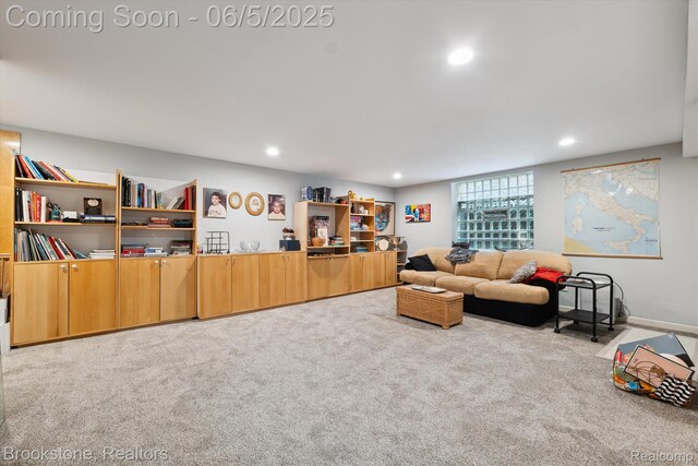 20171 Renfrew Rd, Detroit, MI 48221 - living area with carpet and recessed lighting