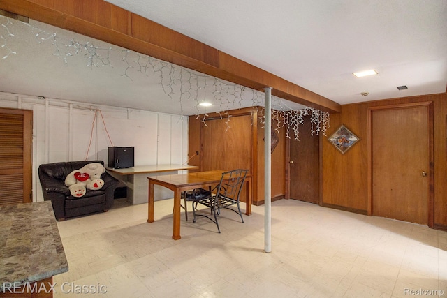 38 Meadowview Dr, Howell, MI 48843 - finished basement with light floors and wooden walls
