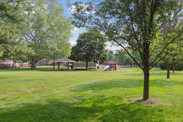 3417 Edgewood Dr, Ann Arbor, MI 48104 - view of green lawn featuring a gazebo