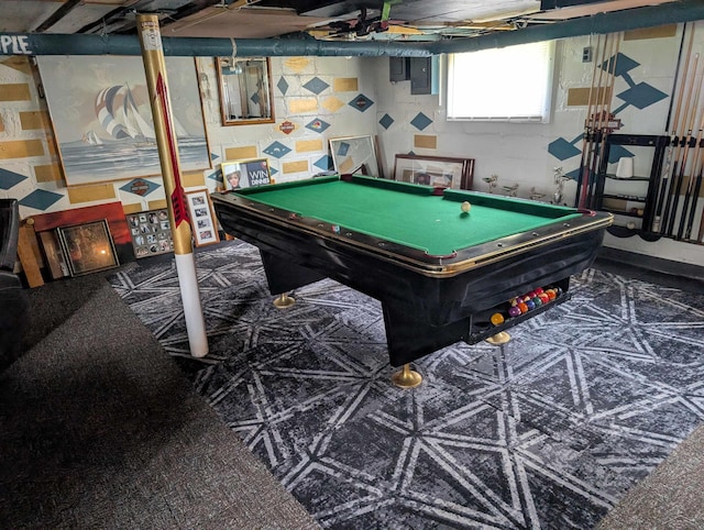 307 Aplin St, Bay City, MI 48706 - rec room featuring billiards and electric panel
