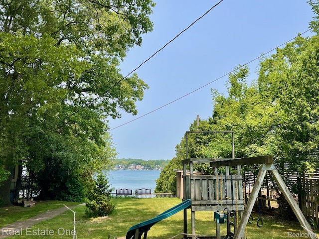 2400 Rolandale, West Bloomfield, MI 48324 - view of playground featuring a water view