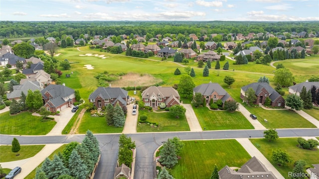 2401 Spyglass Dr, Oakland, MI 48363 - aerial perspective of suburban area featuring a golf course