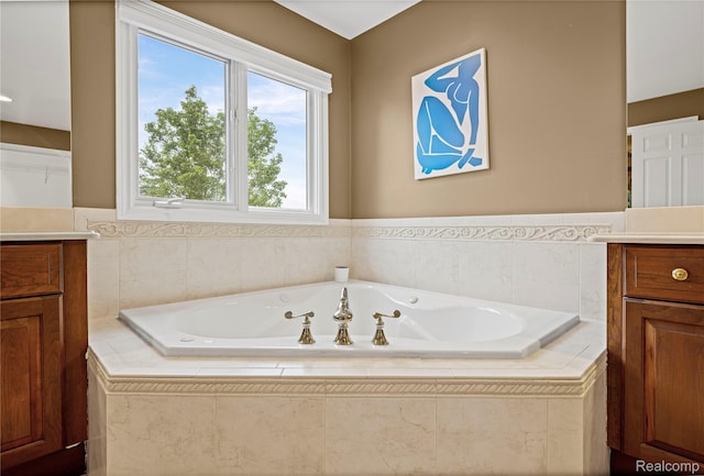 2401 Spyglass Dr, Oakland, MI 48363 - full bathroom with vanity and a bath