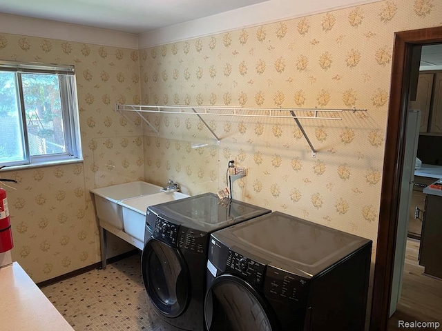 2763 Ranieri Dr, Troy, MI 48085 - washroom with separate washer and dryer and baseboards