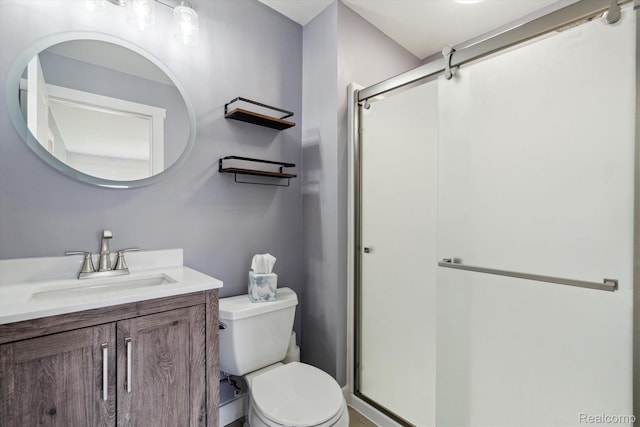 2064 N Long Lake Rd, Fenton, MI 48430 - full bathroom with toilet, a shower stall, and vanity