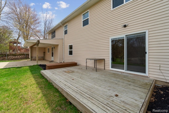 2064 N Long Lake Rd, Fenton, MI 48430 - wooden deck with a yard and a patio area