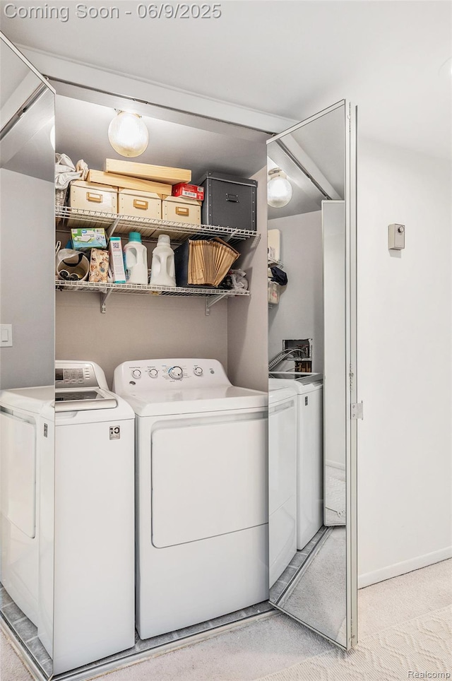 4483 Laurel Club Cir W, Bloomfield, MI 48323 - laundry room with independent washer and dryer and light colored carpet
