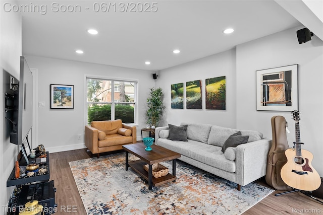 3344 Coolidge Hwy, Royal Oak, MI 48073 - living area with dark wood-style flooring and recessed lighting