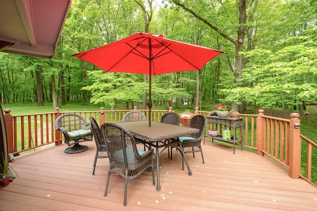 2755 N 9th St, Kalamazoo, MI 49009 - deck with outdoor dining area and a lawn