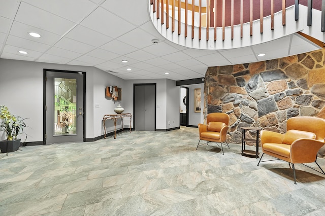 2755 N 9th St, Kalamazoo, MI 49009 - community lobby with a paneled ceiling and recessed lighting