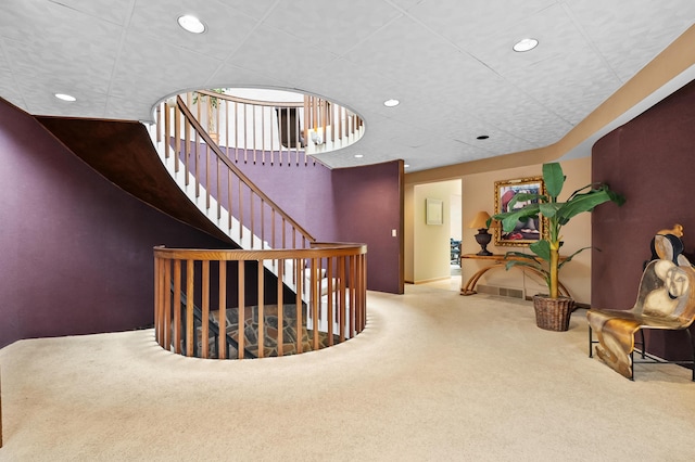 2755 N 9th St, Kalamazoo, MI 49009 - staircase with carpet flooring and recessed lighting