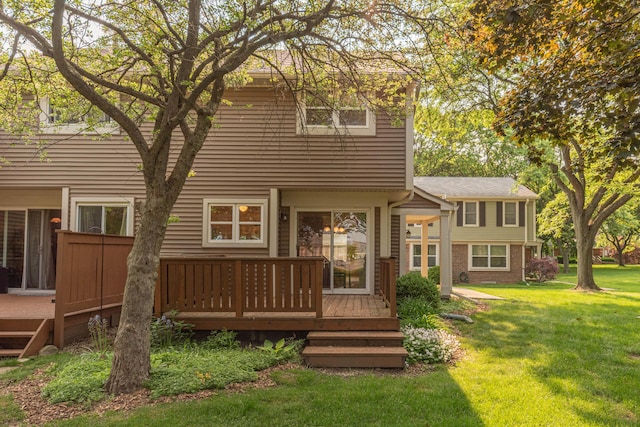 2705 Winthrop Ct, Ann Arbor, MI 48104 - back of house featuring a deck and a yard