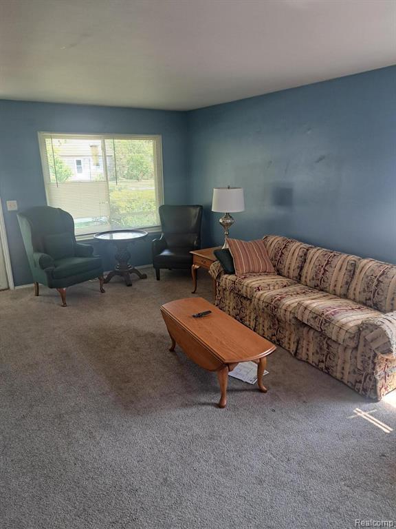 4510 Croissant St, Allen Park, MI 48125 - living room with carpet floors