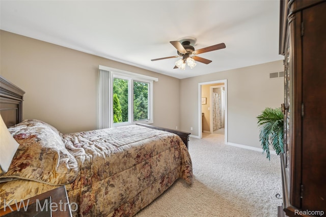 14163 Longneedle Ct, Shelby Twp, MI 48315 - bedroom featuring light carpet and ceiling fan