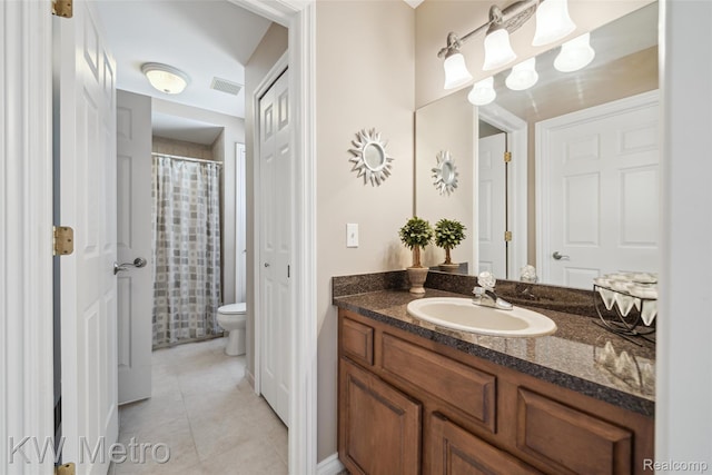 14163 Longneedle Ct, Shelby Twp, MI 48315 - full bath with vanity, tile patterned flooring, and a shower with curtain