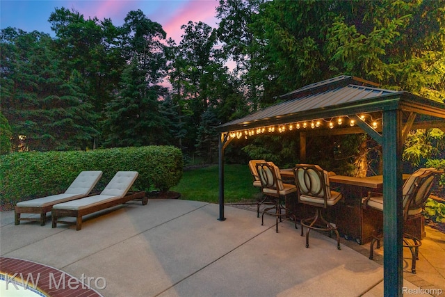 14163 Longneedle Ct, Shelby Twp, MI 48315 - view of patio / terrace featuring a gazebo