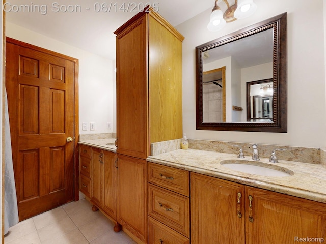 6624 Wellesley Ter, Clarkston, MI 48346 - full bathroom featuring vanity and tile patterned flooring