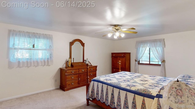 6624 Wellesley Ter, Clarkston, MI 48346 - carpeted bedroom with a ceiling fan and baseboards