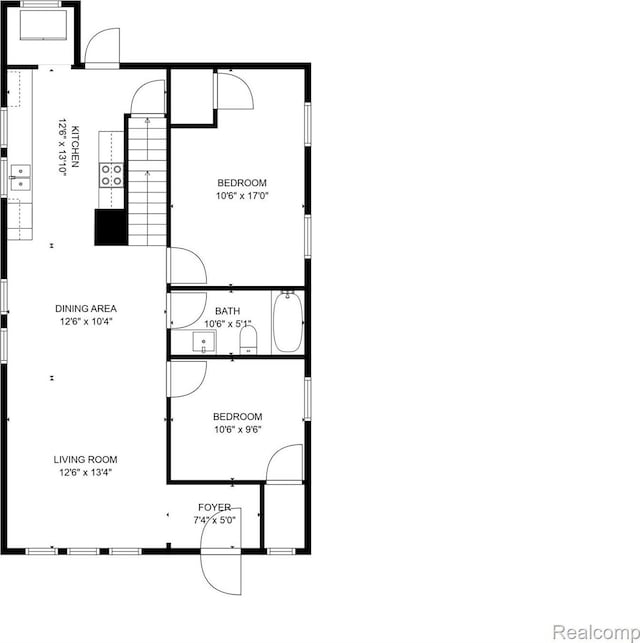 8857 Charlevoix St, Detroit, MI 48214 - property floor plan
