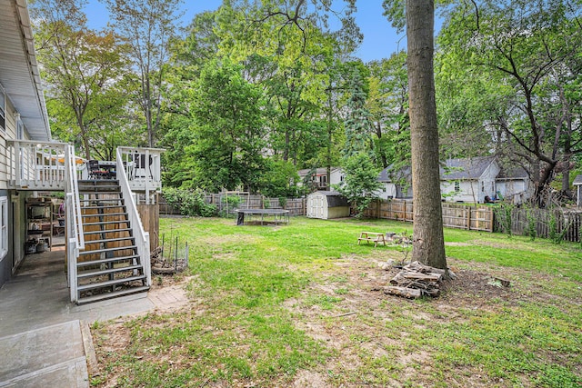 81 Dunton Ave, Holland, MI 49424 - view of yard with stairs and a wooden deck