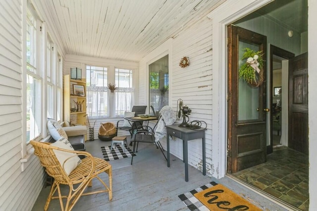 927 Harrison Ave, Saint Joseph, MI 49085 - sunroom with wood ceiling