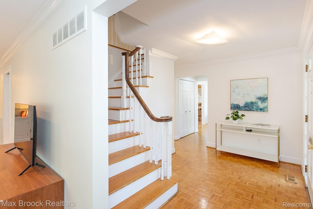 8019 Concord Rd, Huntington Woods, MI 48070 - stairway with ornamental molding and baseboards