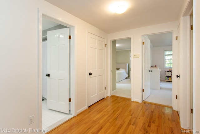 8019 Concord Rd, Huntington Woods, MI 48070 - corridor featuring light wood finished floors