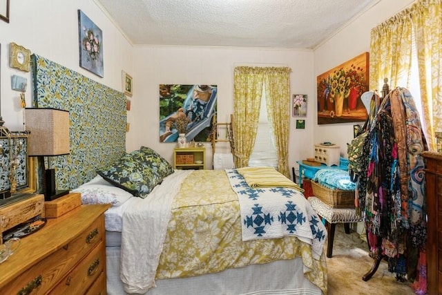 817 Harrison Ave, Saint Joseph, MI 49085 - bedroom with ornamental molding and a textured ceiling