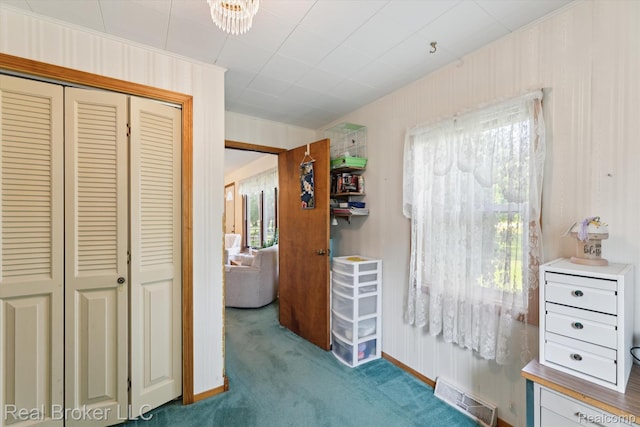 5740 M 66, East Leroy, MI 49051 - bedroom featuring a closet and carpet